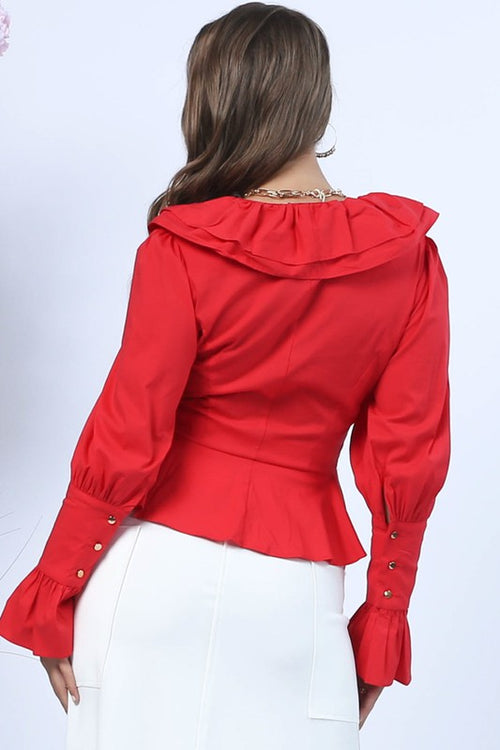 Camisa Roja Manga Larga