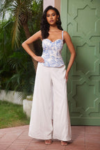 Conjunto blanco & celeste